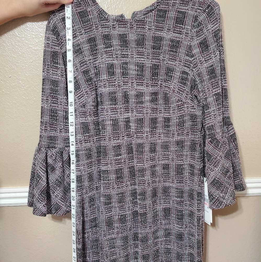 Plaid semi formal dress